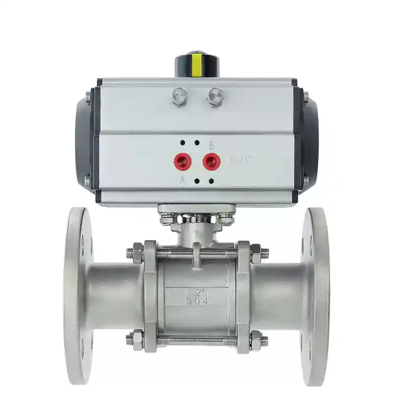 Pneumatic 3-piece Flanged Ball Valves